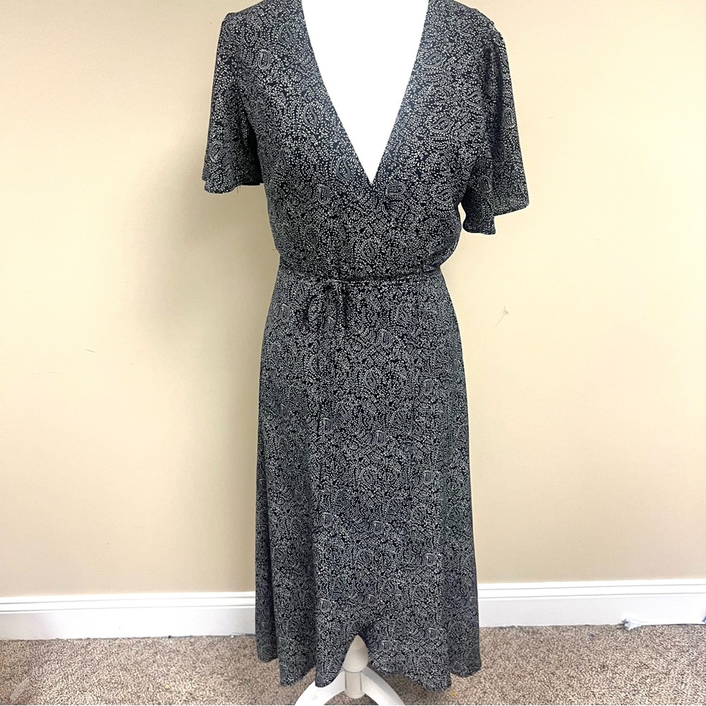 Mod Ref Midi wrap Dress with Tie Waist s
